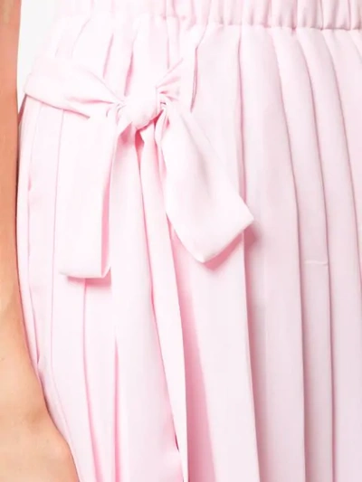 Shop Simone Rocha Pleated Midi Skirt In Pink