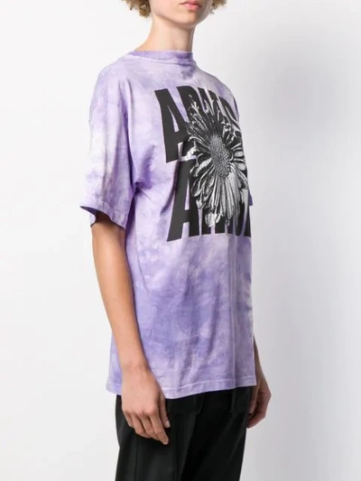 Shop Aries X I-d Tie-dye Print T-shirt In Purple