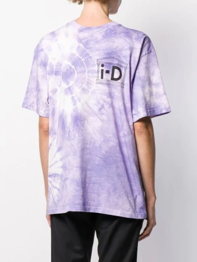 Shop Aries X I-d Tie-dye Print T-shirt In Purple