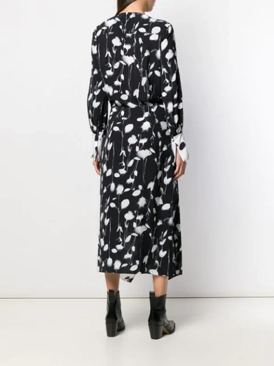 Shop Equipment Two Tone Floral Dress In Black