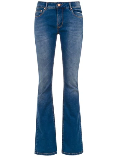 Shop Amapô Braga Bootcut Jeans In Blue