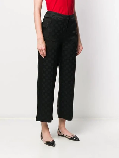 Shop Karl Lagerfeld Dotted Tailored Trousers In Black