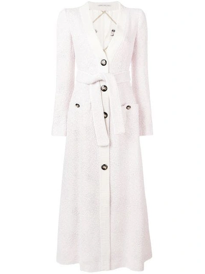 Shop Alessandra Rich Belted Shirt Dress In Pink