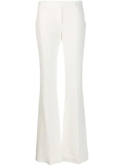 Shop Alexander Mcqueen Flared Tailored Trousers In White