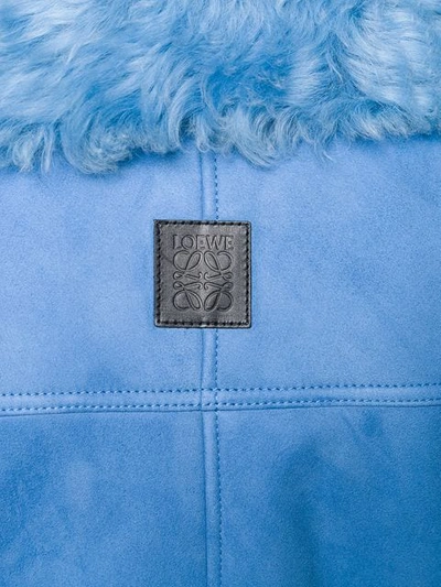 Shop Loewe Shearling Gilet In Blue