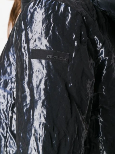 Shop Rrd Hooded Panelled Puffer Jacket - Blue