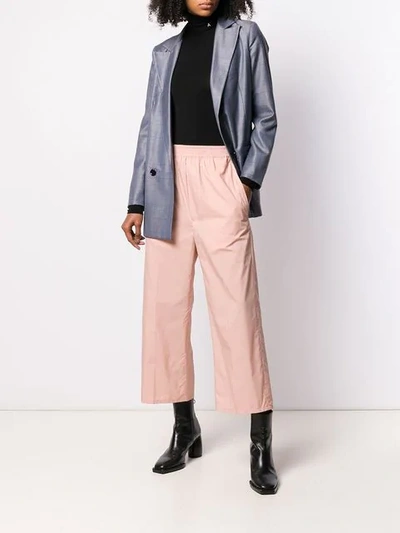 Shop Mm6 Maison Margiela Flared Cropped Trousers In Pink