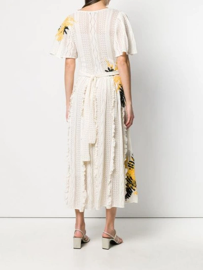 Shop Valentino Garavani Embroidered Dress In White