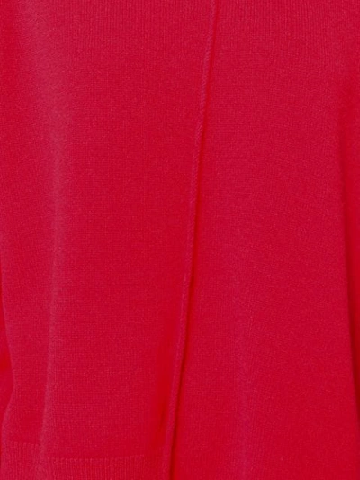Shop Mrz Asymmetric Crew Neck Sweater In Red