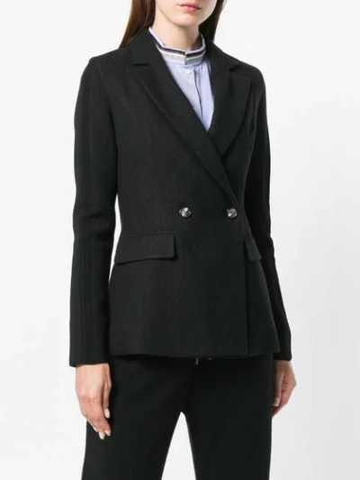 Shop Gentry Portofino Woven Pinstripe Blazer In Black