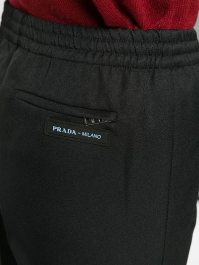 Shop Prada Wide-leg Track Pants - Black