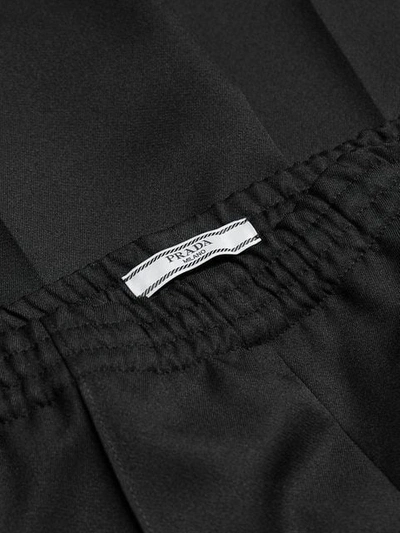 Shop Prada Wide-leg Track Pants - Black