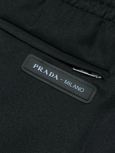 Shop Prada Wide-leg Track Pants - Black