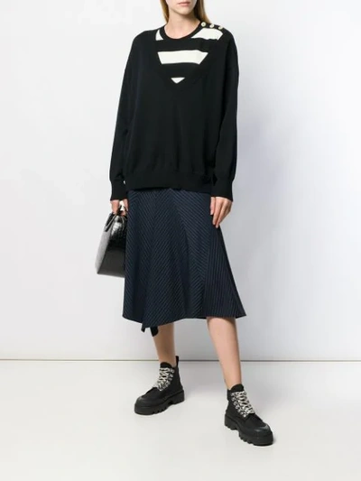 Shop Sonia Rykiel Knitted Top In Black