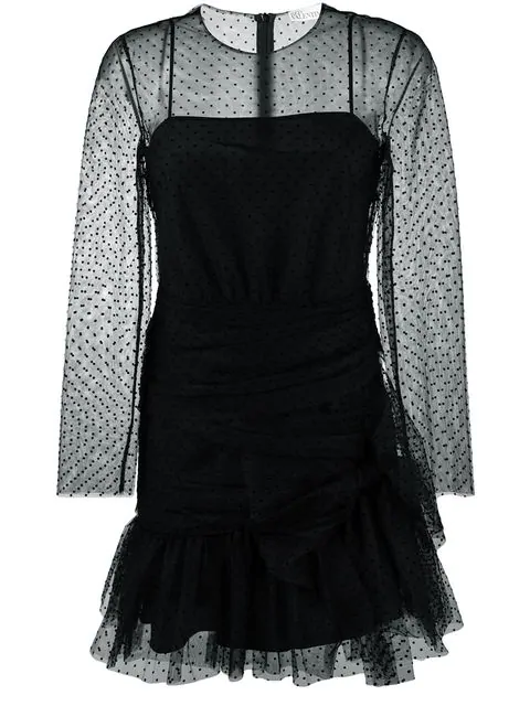 valentino black tulle dress