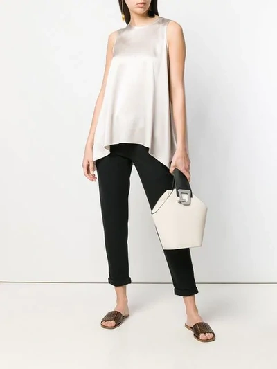 Shop Brunello Cucinelli Relaxed Tank Top In Neutrals