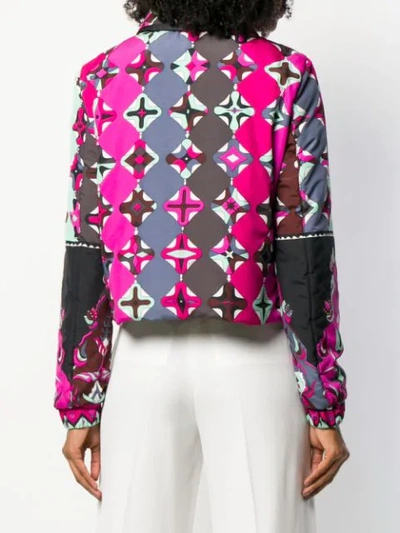 Pre-owned Emilio Pucci 2000's Kaleidoscope Print Lightweight Jacket In Pink