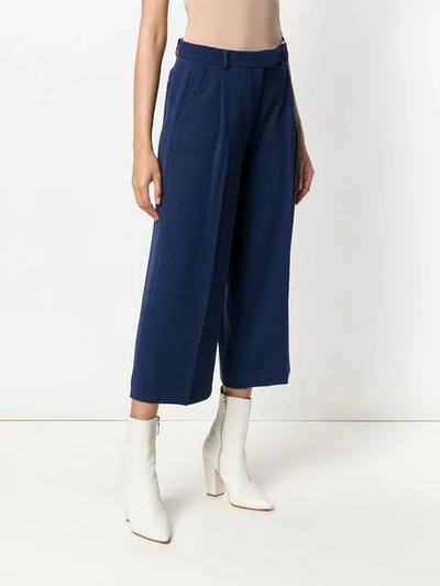 Shop Michael Michael Kors Classic Cropped Trousers In Blue