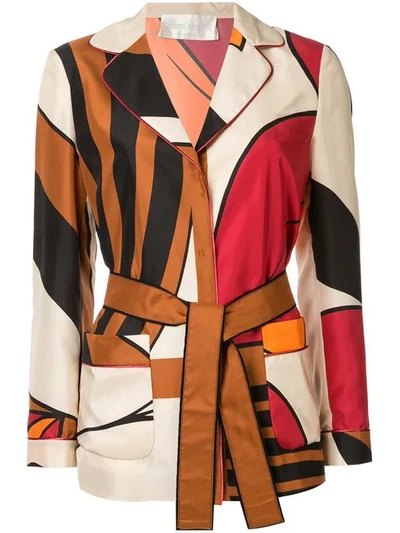 Shop Alberta Ferretti Belted Shirt In A1081