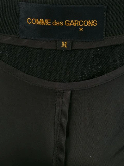 Pre-owned Comme Des Garçons 1997's Faux Fur Trim Deconstructed Coat In Black