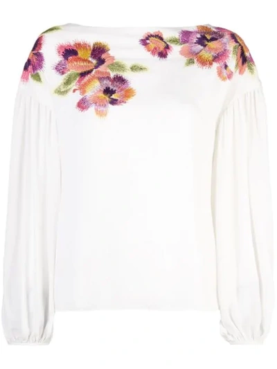 Shop Josie Natori Poet Sleeve Top In White