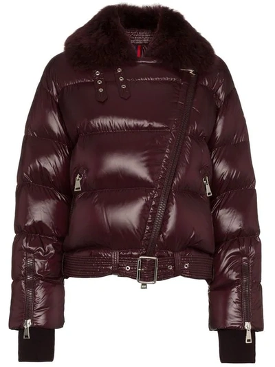 Shop Moncler Foulque Padded Jacket In Purple