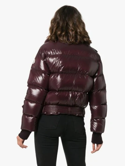 Shop Moncler Foulque Padded Jacket In Purple