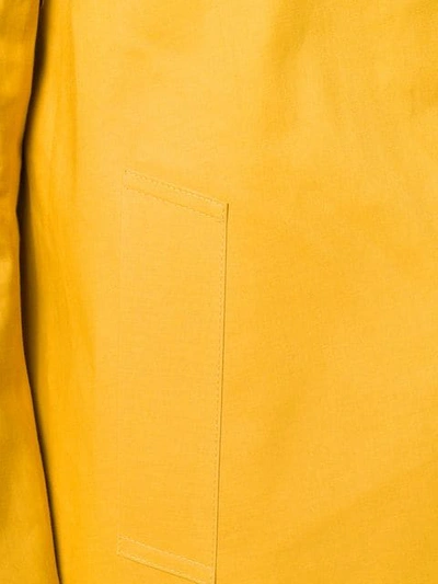 Shop Mackintosh Arrowwood Bonded Cotton Hooded Coat Lr In Yellow