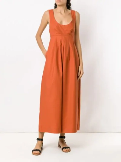 Shop Adriana Degreas Long Jumpsuit In Orange