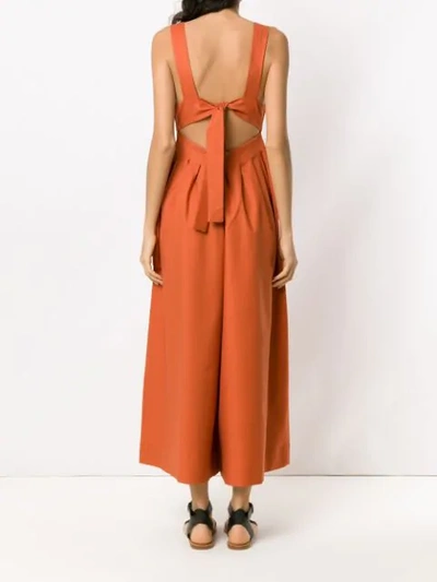 Shop Adriana Degreas Long Jumpsuit In Orange