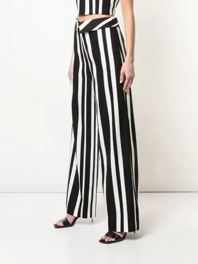 Shop Alice And Olivia Striped Wide In Black