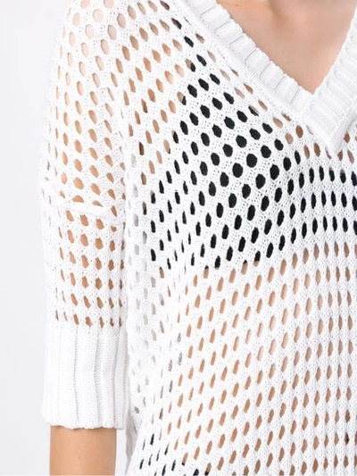 Shop Andrea Bogosian Knitted Top In White