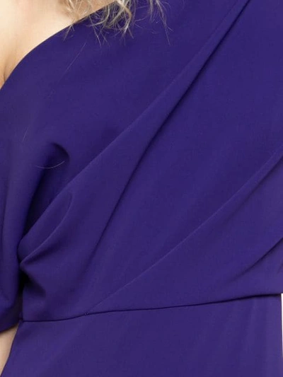 Shop Badgley Mischka One Shoulder Gown  In Purple