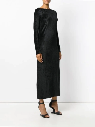 Shop Andrea Ya'aqov Open Back Maxi Dress In Black