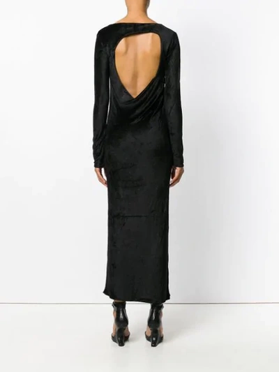 Shop Andrea Ya'aqov Open Back Maxi Dress In Black