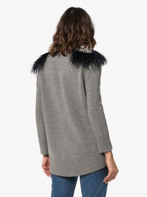 Cashmere Sweater In Brooch Hierbatera Feather Grey wuZPiOkTX Cashmere Sweater In Brooch Hierbatera Feather Grey wuZPiOkTX