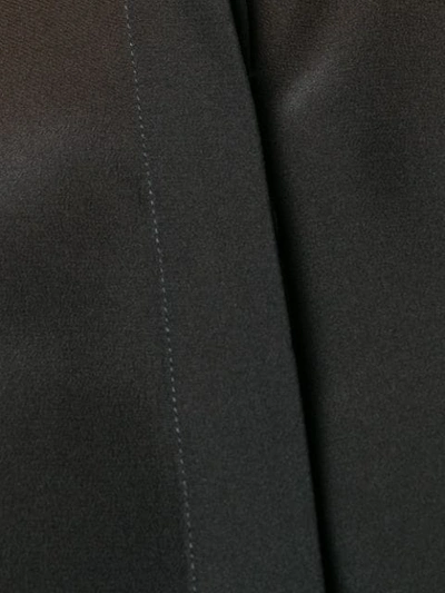 Shop Alexander Mcqueen Ruffle Shoulder Blouse In Black