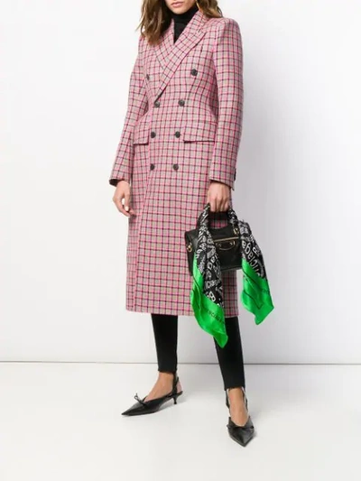 Shop Balenciaga Double-breasted Coat  In 5714 Multicoloured