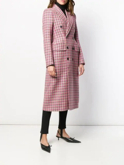 Shop Balenciaga Double-breasted Coat  In 5714 Multicoloured