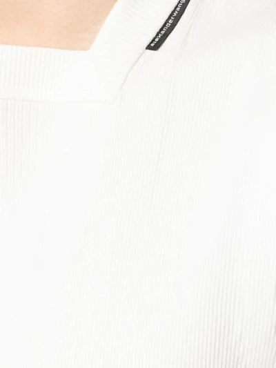 Shop Alexander Wang T Ribbed Knit Top In White