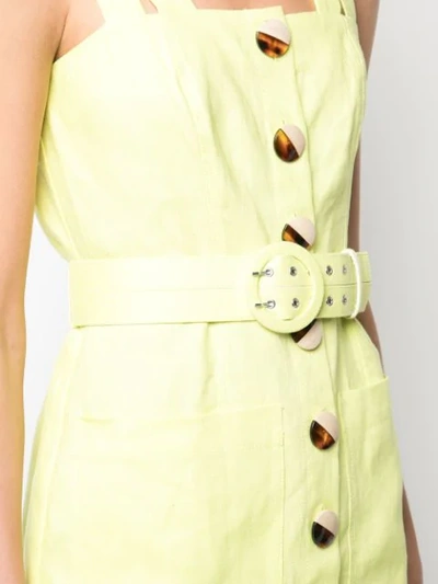 Shop Nicholas Belted Mini Dress In Fluorescent Lime