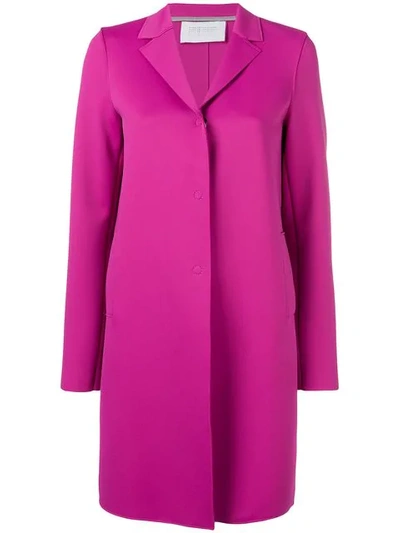 Shop Harris Wharf London Fitted Single-breasted Coat In Pink
