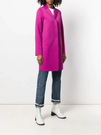 Shop Harris Wharf London Fitted Single-breasted Coat In Pink