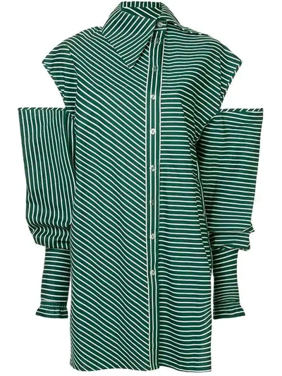 Shop Anouki Long Cut Out Shirt In Green