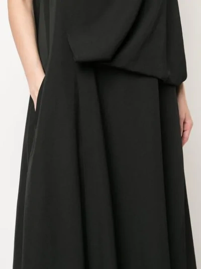 Shop Yohji Yamamoto Deconstructed Shift Dress In Black