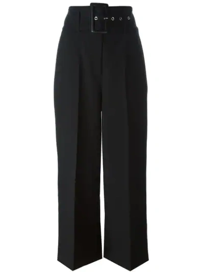 Shop Givenchy Cropped Tailored Trousers - Black