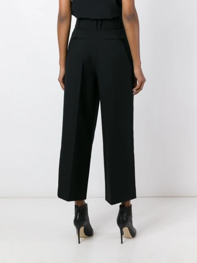 Shop Givenchy Cropped Tailored Trousers - Black