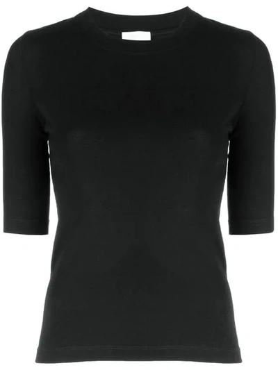 Shop Rosetta Getty Langarmshirt Mit Cropped-ärmeln - Schwarz In Black