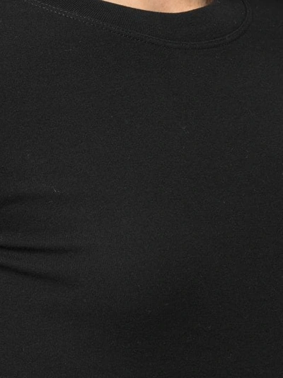 Shop Rosetta Getty Langarmshirt Mit Cropped-ärmeln - Schwarz In Black