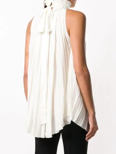 Shop Haider Ackermann Pleated Silk Blouse In White